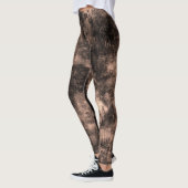 Light Brown Grunge Textured Spandex Leggings (Links)