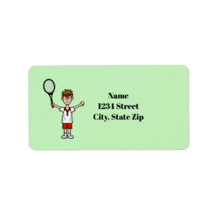Light Brown Hair Male Tennis Player-labels Etiket