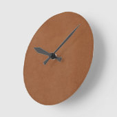 Light Brown Leather's Digital Print Ronde Klok (Hoek)