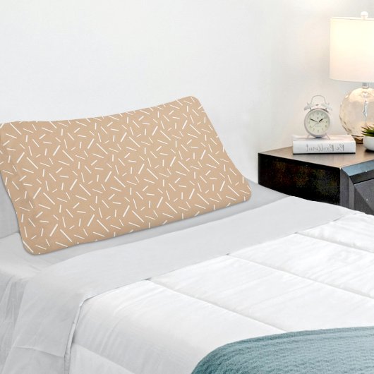 Light Brown Memphis Pattern Pillowcase Kussensloop