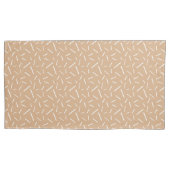 Light Brown Memphis Pattern Pillowcase Kussensloop (Voorkant)