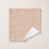 Light Brown Memphis Pattern Towel Bad Handdoek (Wasdoekje)