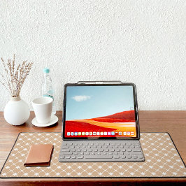 Light Brown Moroccan Pattern Desk Mat