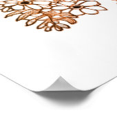 Light Brown Mushrooms on White Background on Wall Poster (Hoek)