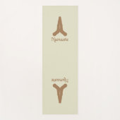 Light Brown op Natural Namaste Mudra Hands Yogamat (Voorkant)