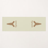 Light Brown op Natural Namaste Mudra Hands Yogamat (Voorkant (horizontaal))