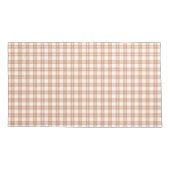 Light Brown Plaid Pattern Pillowcase Kussensloop (Achterkant)