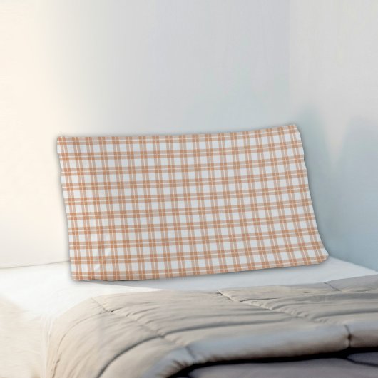 Light Brown Plaid Pattern Pillowcase Kussensloop