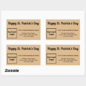 Light Brown Saint Patrick Business Rechthoekige Sticker (Vel)