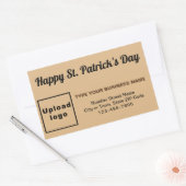 Light Brown Saint Patrick Business Rechthoekige Sticker (Envelop)