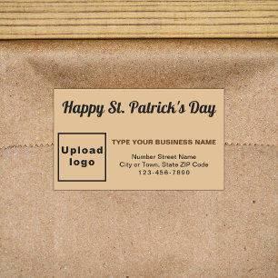 Light Brown Saint Patrick Business Rechthoekige Sticker