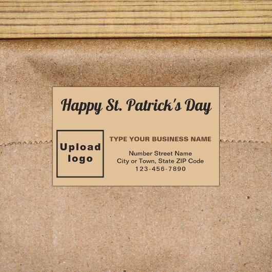 Light Brown Saint Patrick Business Rechthoekige Sticker