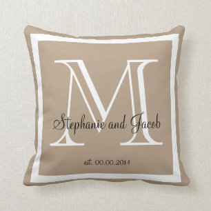 Light Brown Tan Wedding keepaardkussen Kussen