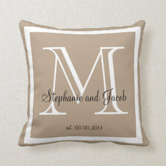 Light Brown Tan Wedding keepaardkussen Kussen