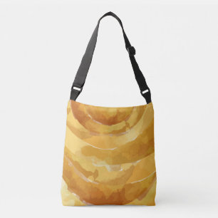 Light Brown Waterverf Patroon Crossbody Tas