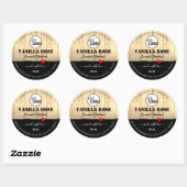 Light Brown Wooden Boards Product Labels met Logo (Vel)