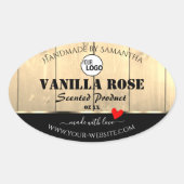 Light Brown Wooden Boards Product Labels met Logo (Voorkant)