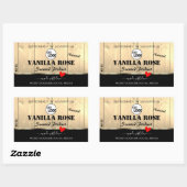 Light Brown Wooden Boards Product Labels met Logo (Vel)