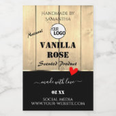 Light Brown Wooden Boards Product Labels met Logo Voedselcontainer Etiket (Enkel label)