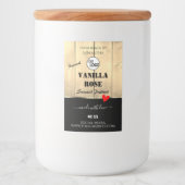 Light Brown Wooden Boards Product Labels met Logo Voedselcontainer Etiket (Voorkant)