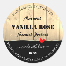 Light Brown Wooden Boards Product Packaging Labels