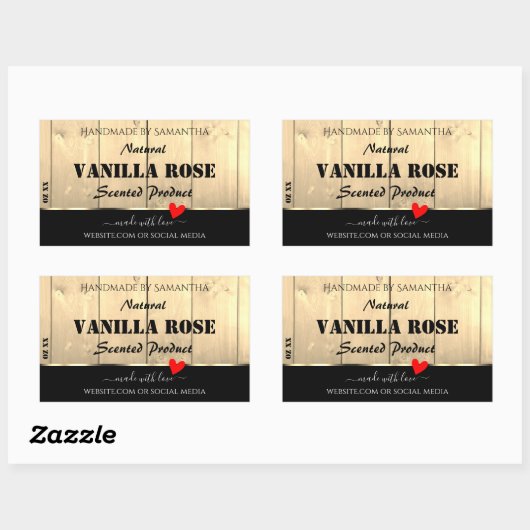 Light Brown Wooden Boards Product Packaging Labels (Vel)