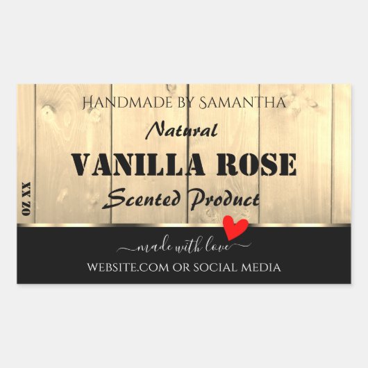 Light Brown Wooden Boards Product Packaging Labels (Voorkant)