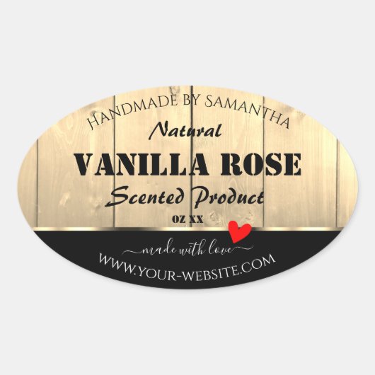 Light Brown Wooden Boards Product Packaging Labels (Voorkant)