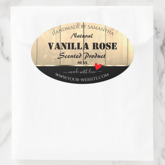 Light Brown Wooden Boards Product Packaging Labels (Tas)