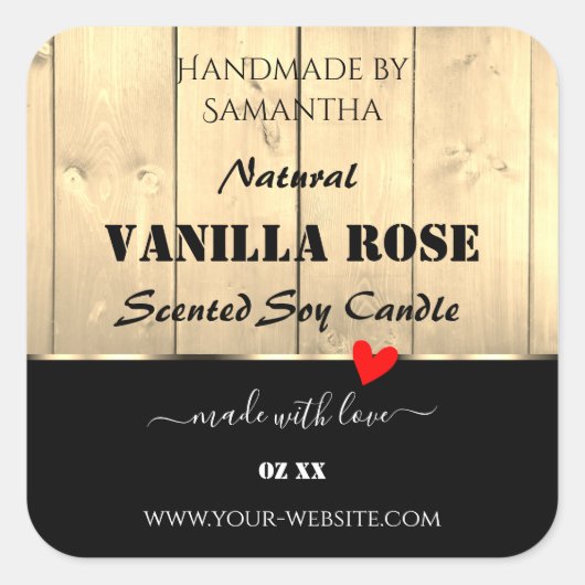 Light Brown Wooden Boards Product Packaging Labels (Voorkant)