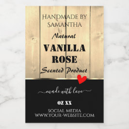 Light Brown Wooden Boards Product Packaging Labels Voedselcontainer Etiket