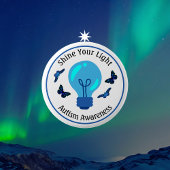 Light Bulb Autisme Bewustzijn Button