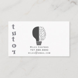 Light Bulb Brain Educational Teacher Tutor Visitekaartje