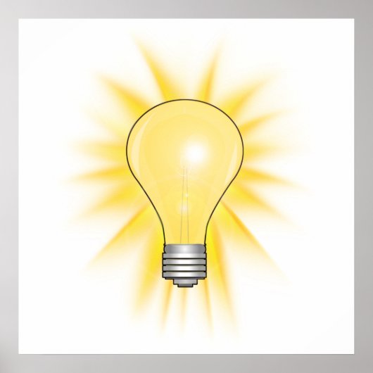 Light Bulb Bright Idee Poster (Voorkant)