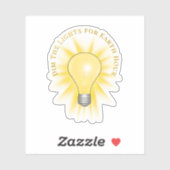 Light Bulb Dim The Lights Earth Hour  Sticker (Vel)