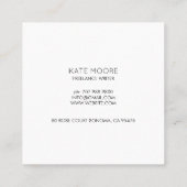 Light Bulb Idea Symbol Brain Writer Editor Vierkante Visitekaartje (Achterkant)