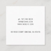 Light Bulb Idee Brain Logo Writer Editor Vierkante Visitekaartje (Achterkant)