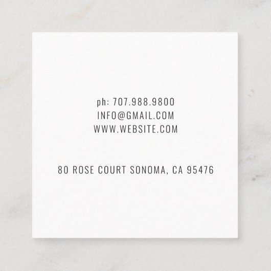 Light Bulb Idee Brain Logo Writer Editor Vierkante Visitekaartje (Achterkant)