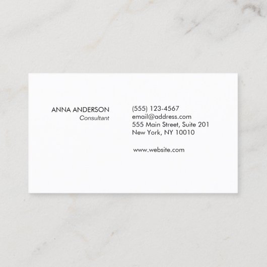 Light Bulb Logo Business Marketing Consulting Visitekaartje (Achterkant)