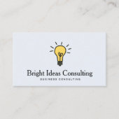 Light Bulb Logo Business Marketing Consulting Visitekaartje (Voorkant)