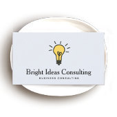 Light Bulb Logo Business Marketing Consulting Visitekaartje