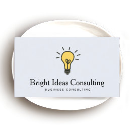 Light Bulb Logo Business Marketing Consulting Visitekaartje