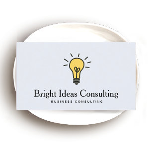 Light Bulb Logo Business Marketing Consulting Visitekaartje