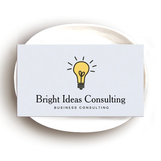 Light Bulb Logo Business Marketing Consulting Visitekaartje
