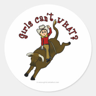 Light Bull Rider Ronde Sticker