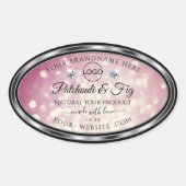 Light Burgundy Glitter Product Label Diamonds Logo (Voorkant)