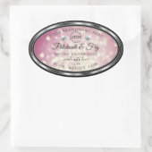 Light Burgundy Glitter Product Label Diamonds Logo (Tas)