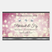 Light Burgundy Glitter Product Labels diamanten (Voorkant)