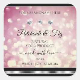 Light Burgundy Glitter Product Labels diamanten