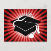 Light Burst Medical Graduation Cap Aankondigingskaart (Voorkant)